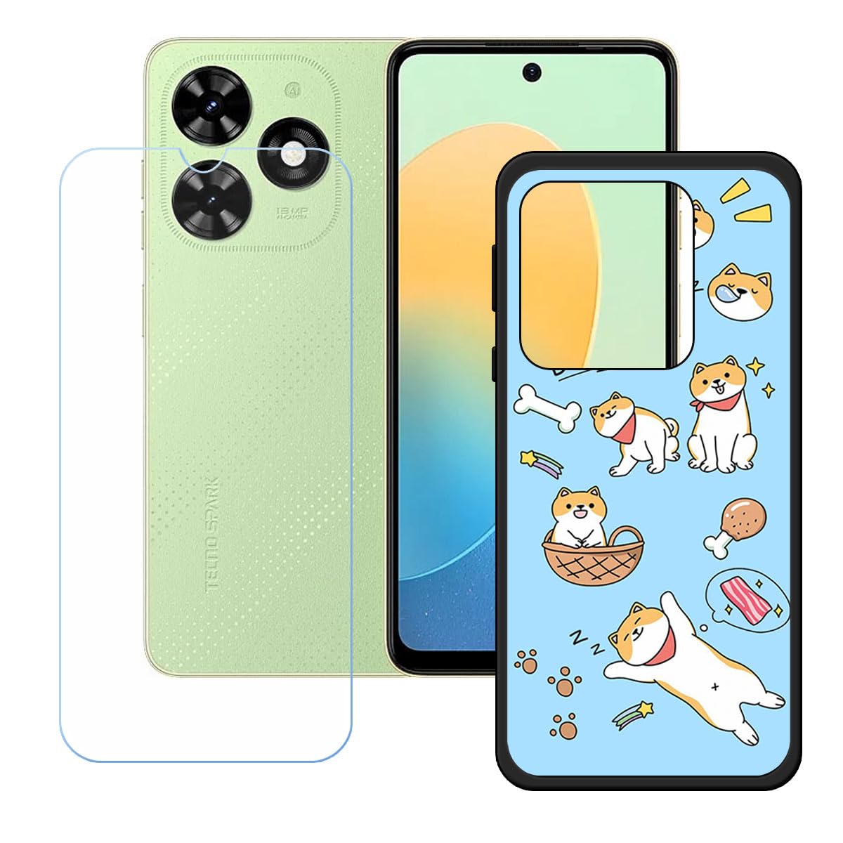 Amazon.co.jp: LCEHTOGYE 適用 Tecno Spark Go 2024 +強化ガラス